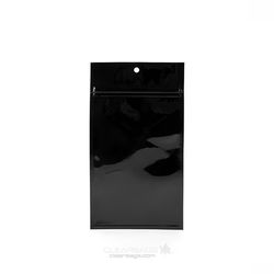 Black Metallized Hanging Zipper Barrier Bags 4" x 6 1/2" 100 pack