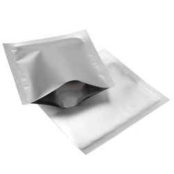 Small Silver Single Use Heat Seal Smell Proof Child Resistant Bag For Medicinal Herbs or Vitamins Size: 3 1/2" x 3 3/4" 100 Bags