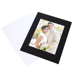 11" x 14" Slip-In Mat Black/White Core 7 1/2" x 9 1/2" Inner Cut 10 pack