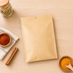 Kraft Heat Seal Bags Matte 6 3/8" x 9 3/16" 100 pack