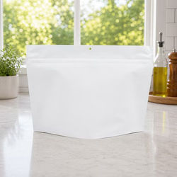 Matte White Child Resistant Pouch Bags 12" x 4" x 9" 100 pack