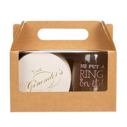 Kraft Paper Handle Box w/ Window 7" x 4" x 4" 25 pack