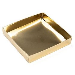 Shimmer Gold Paper Box Bottom 5 1/8" x 1" x 5 1/4" 25 pack