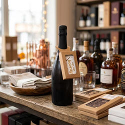 Wine Boxes - 2 1/4" x 1 1/8" x 3 7/8" Kraft Wine Bottle Box (25 Pieces) - ClearBags