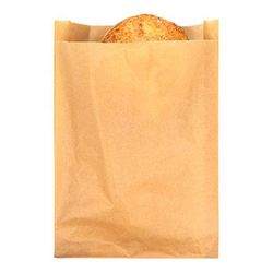 Kraft Greaseproof Bags 6 3/4" x 1 1/8" x 9" 100 pack