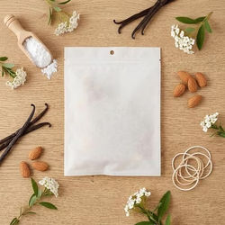 White Kraft Compostable Heat Seal Bags 5" x 7" 100 pack