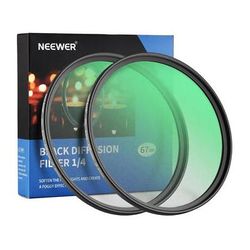 Neewer Black Diffusion Filter Kit (77mm, Grade 1/8, Grade 1/4, 2-Pack) 66601997