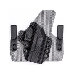 Rounded Tuckable IWB KYDEX/Padded Wide Hybrid Holster Glock 17/19/19X/26/45 Gen 1-5 Right Hand Carbon Fiber GLK-171926-CF-RH-WDFOAM