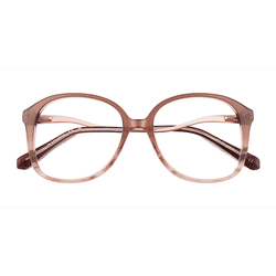 Female s round Brown Pearl Acetate Prescription eyeglasses - Eyebuydirect s Edith