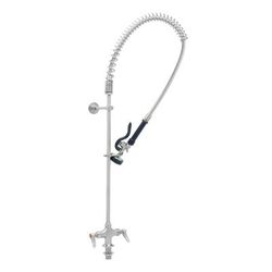 T&S S-0113-B 42"H Deck Mount Pre Rinse Faucet - 1.15 GPM, Base with Nozzle, Stainless Steel