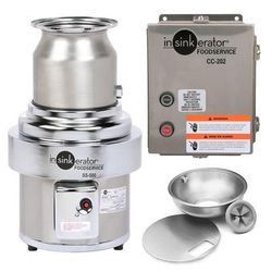 InSinkErator S-500-18A-CC202 2083 Disposer Pack w/ 18 in Bowl & Cover, CC202 Panel, 5 HP, 208/3 V