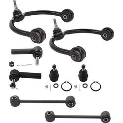 2010 Jeep Commander 8-Piece Kit Front, Driver and Passenger Side, Upper Control Arm, includes Ball Joints, Sway Bar Links, and Tie Rod Ends