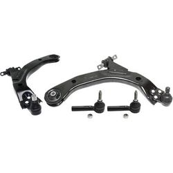 2003 Saturn Ion 4-Piece Kit Front, Driver and Passenger Side, Lower Control Arm, For Models With FE1 Suspension, includes Tie Rod Ends