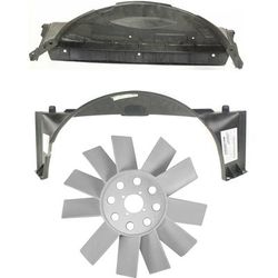 2000 Oldsmobile Bravada 3-Piece Kit Fan Blade, includes Fan Shrouds