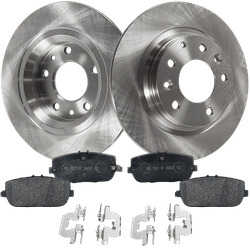 2010 Mazda MX-5 Miata SureStop Rear Brake Disc and Pad Kit, 2-Wheel Set, Pro-Line Series