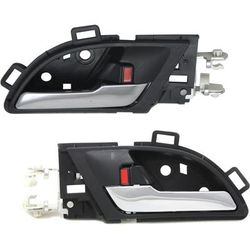 2011 Honda CR-V Front or Rear, Driver and Passenger Side Interior Door Handles, Chrome Lever with Black Bezel, with Door Lock Button, Japan, Mexico or USA Built Vehicle