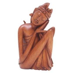 Balinese Man,'Wood statuette'