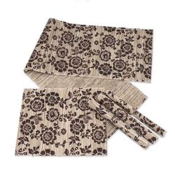 '5-Piece Set Table Runner & Placemats Made from Cotton Blend'