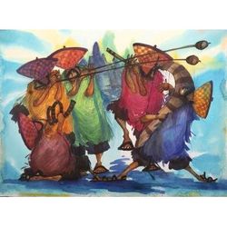 Melodies of Yesteryear,'Music-Themed Original Watercolor Painting'