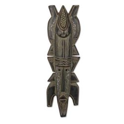 Akwasi,'African Wood Mask Hand Crafted by Ghanaian Artisan'