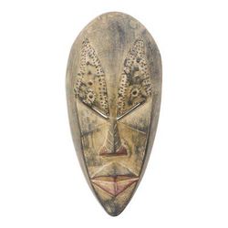 Ewe wood mask, 'Brilliant Mind' - Ewe Wood Mask