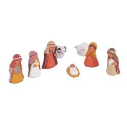 Arabic Nativity,'Hand-Painted Ceramic Arabic Nativity Scene from Peru'