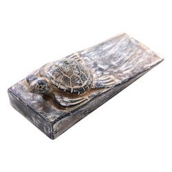 Whitewashed Baby Turtle,'Whitewashed Baby Turtle Suar Wood Door Stopper from Bali'