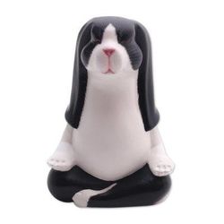 Expecting Yoga Bunny,'Pregnant Yoga Bunny Wood Sculpture'