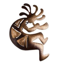 'Kokopelli Peace' (medium) - Cultural Steel Wall Art Musician