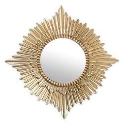 Radiant Sun,'Handmade Peruvian Gilded Wood Mirror'