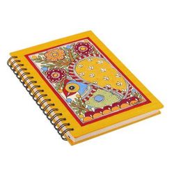 Swaying Peacock,'Handmade Paper Spiral Bound Peacock Journal from India'