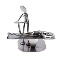 Chiropractic,'Handmade Chiropractic Recycled Metal Figurine from Mexico'