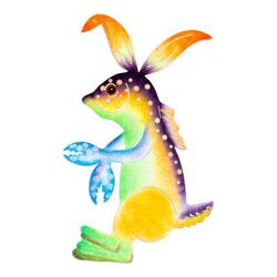 Marine Dream,'Handcrafted Alebrije Steel Wall Art of a Marine Creature'
