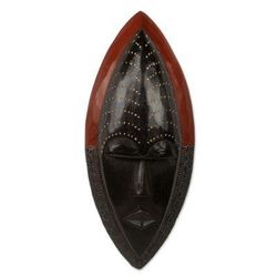 'Be Patient' - Handcrafted African Wood Mask for Wall