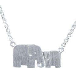'Family Love' - Hand Crafted Silver Elephant Pendant Necklace