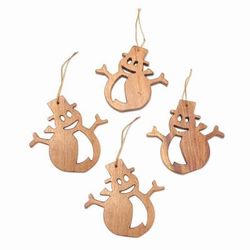 Snowman Joy,'Artisan Crafted Snowman Ornaments (Set of 4)'