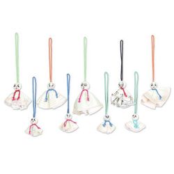 White Chekutty Dolls,'Set of 9 Embroidered Viscose Doll Holiday Ornaments'