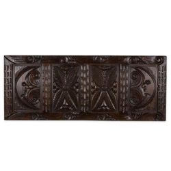 Flora in Moonlight,'Hand Crafted Pine Wood Wall Panel with Moon and Flora'