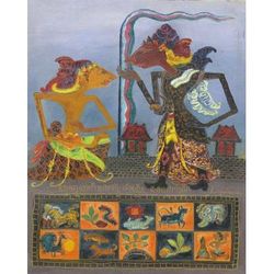 Warigagung,'Painting of Traditional Java Character Wise Wuku Leader'