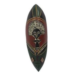 Doll,'Hand Carved African Sese Wood Mask'