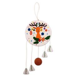 Dreamy Rudolph,'Christmas Reindeer Ceramic Wall Art Handcrafted in Peru'