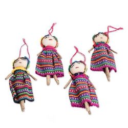 Frida's Christmas,'Handcrafted Frida Ornaments (Set of 4)'