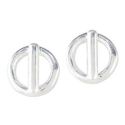 Silver Toggles,'Handcrafted Sterling Silver Stud Earrings from Thailand'