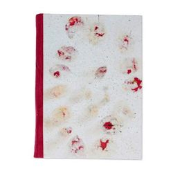 Rosy Rain,'Recycled Paper Journal in White from Mexico'