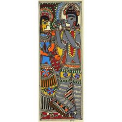 Madhubani painting, 'Celestial Couple III'