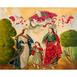 Holy Family,'Religious Christian Art of Holy Family Colonial Style'
