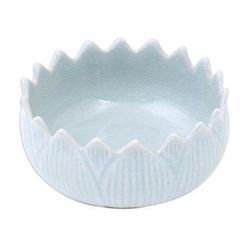 Peace Lotus,'Hand Made Celadon Ceramic Lotus Leaf Bowl'