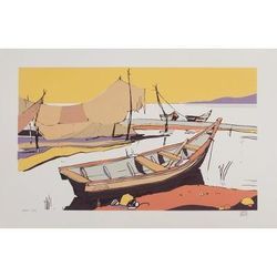 Mexico,'Original Signed Silk Screen Print of Mexico's Lake Chapala'
