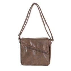 Espresso Journey,'Handmade Faux Leather Messenger Bag in Espresso'