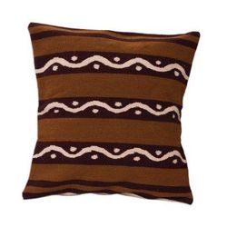 Wool cushion cover, 'Seeds'